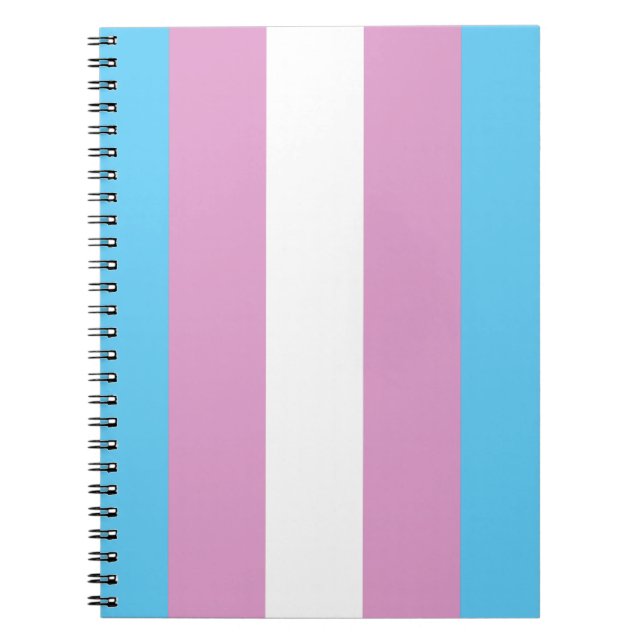 TRANS FLAG ORIGINAL -.png Spiral Notebook (Front)