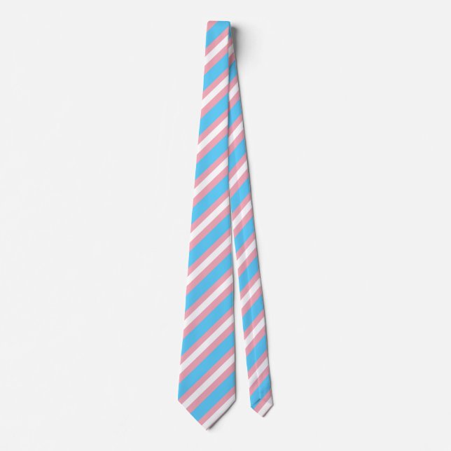 Trans Flag Stripes Tie (Front)