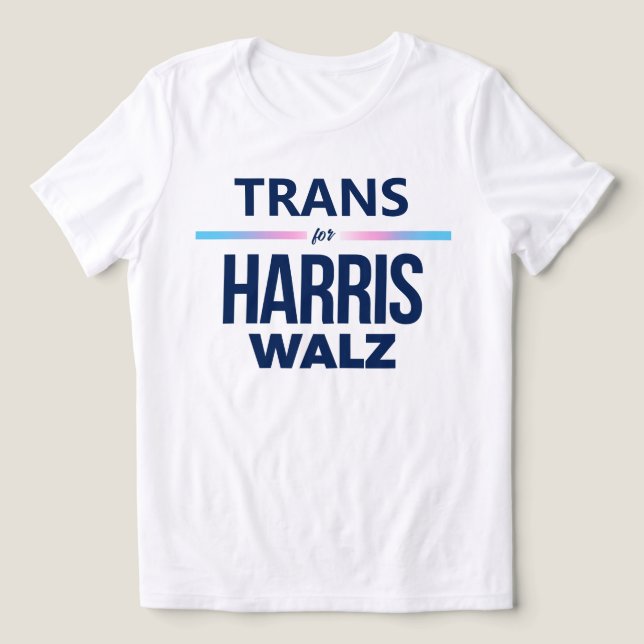Trans for Harris Walz Tri-Blend Shirt (Design Front)