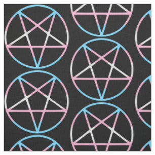 trans gay pride flag pentagram transgender fabric