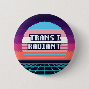 Trans I Radiant Catalan Pride Pixel Button