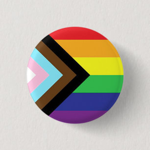 Trans Inclusive Gay Pride Flag Pin Button