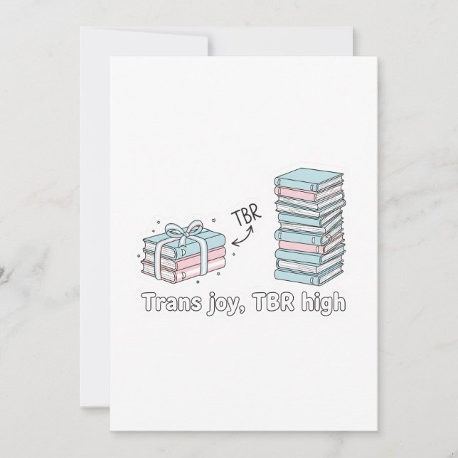 Trans Joy, TBR High – LGBTQ Reading Pride  Invitation (Front)