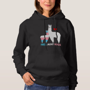 Trans Llama Free Aunt Hugs Proud Ally Transgender Hoodie