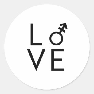 Trans Love Classic Round Sticker