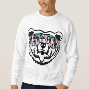 Trans Mama Bear Proud Mum Ally Transgender Rainbow Sweatshirt