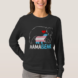 Trans Mama Bear Proud Mum Rainbow Transgender Moth T-Shirt