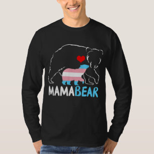 Trans Mama Bear Proud Mum Rainbow Transgender Moth T-Shirt