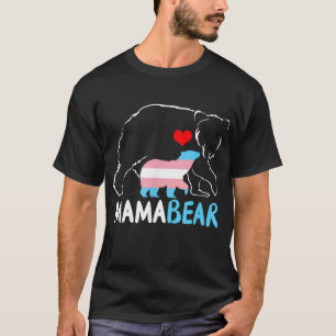 Trans Mama Bear Proud Mum Rainbow Transgender Moth T-Shirt