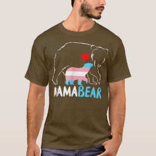 Trans Mama Bear Proud Mum Rainbow Transgender Moth T-Shirt