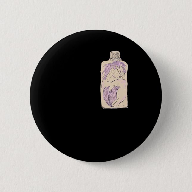 Trans Merman Lgbt  6 Cm Round Badge (Front)