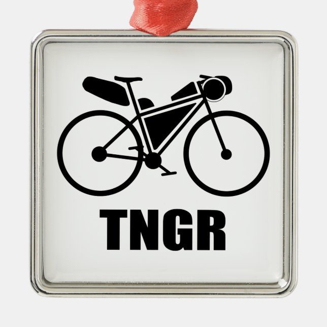 Trans North Georgia Race Bikepacking Metal Tree Decoration (Front)