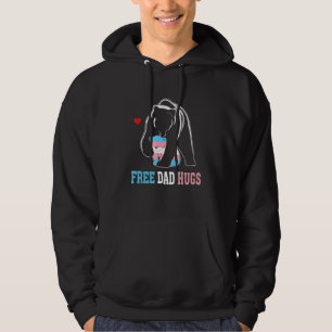 Trans Papa Bear Free Dad Hugs Rainbow Transgender  Hoodie