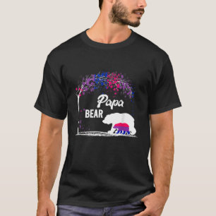Trans Papa Bear Free Dad Hugs Rainbow Transgender T-Shirt
