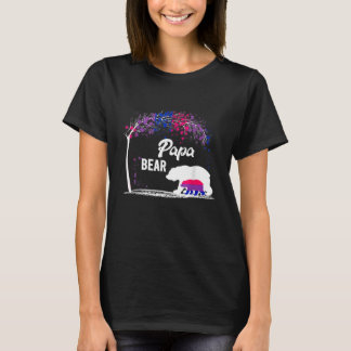 Trans Papa Bear Free Dad Hugs Rainbow Transgender T-Shirt