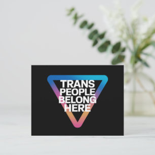 Trans People Belong Pride Gay Rights Respect Trans Postcard