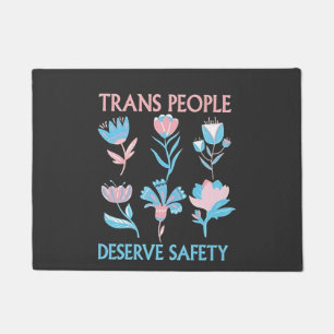 Trans People Deserve Safety Pride Month LGBTQ Doormat