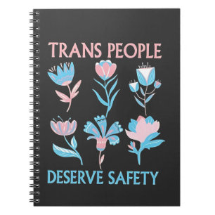 Trans People Deserve Safety Pride Month LGBTQ Notebook