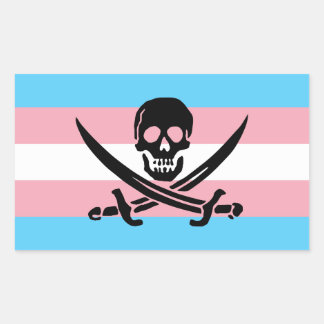 Trans Pirate Pride Flag Sticker