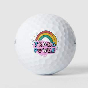 Trans Power LGBT with rainbow Golf Balls