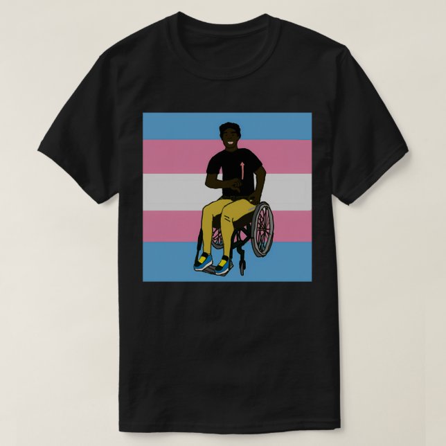 Trans Pride ASL American Sign Language T-Shirt (Design Front)