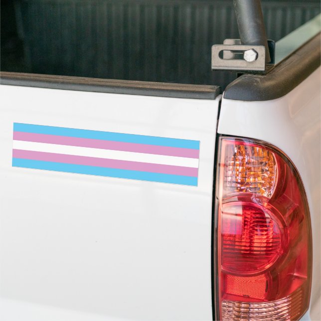 Trans Pride Bumper Sticker (On Truck)