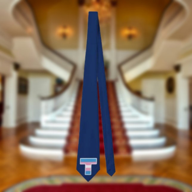Trans Pride Capital T Necktie (Creator Uploaded)