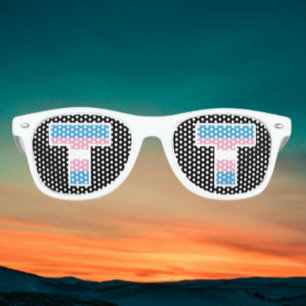 Trans Pride Capital T Party Sunglasses