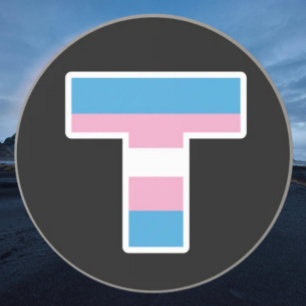 Trans Pride Capital T Sandstone Coaster
