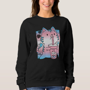 Trans Pride Cat  Cat Mum Lgbt Gay Lgbtq Pride Mont Sweatshirt