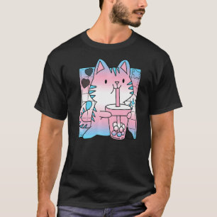 Trans Pride Cat Cat Mum Lgbt Gay Lgbtq Pride Mont T-Shirt