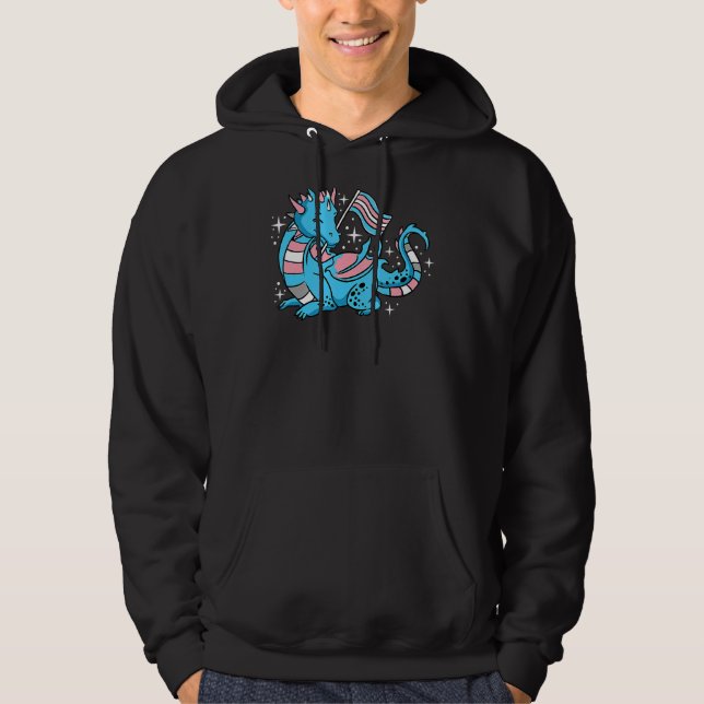 Trans Pride Dragon Hoodie (Front)