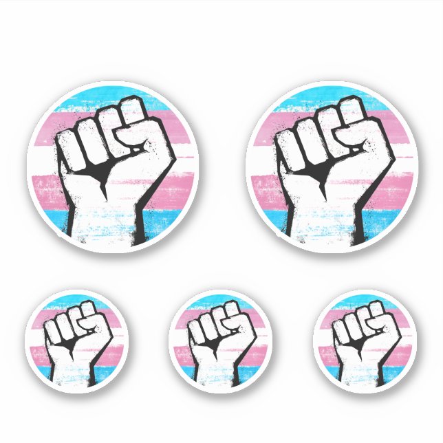 Trans Pride Fist Circle Print (Front)