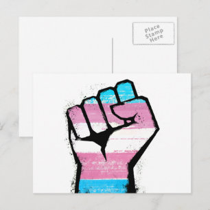 Trans Pride Fist Postcard