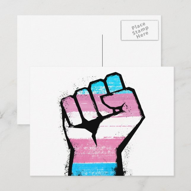 Trans Pride Fist Postcard (Front/Back)