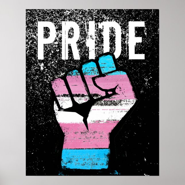 Trans Pride Fist Poster (Front)