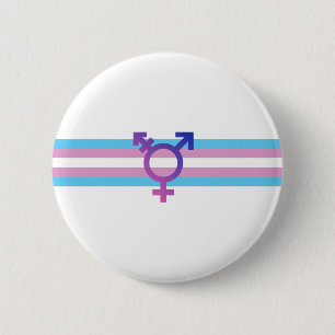 Trans Pride Flag 6 Cm Round Badge