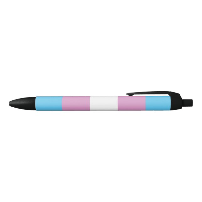 Trans Pride Flag Black Ink Pen (Top)