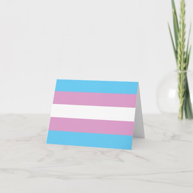 Trans Pride Flag Card (Front)