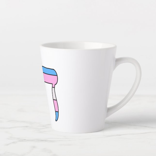 Trans Pride Flag Chai Latte Mug (Right)