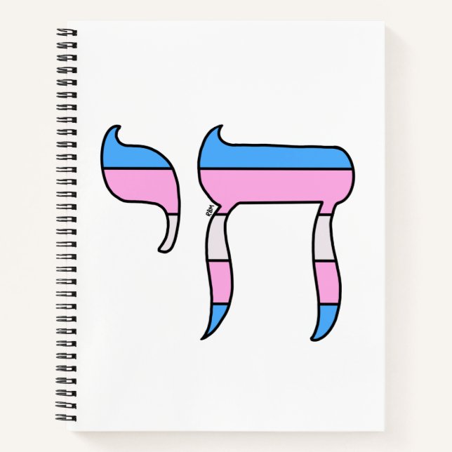 Trans Pride Flag Chai Notebook (Front)