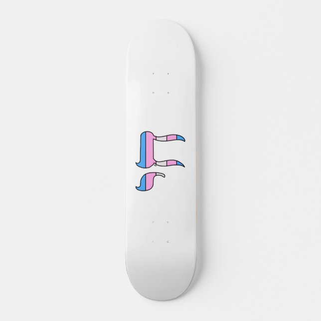 Trans Pride Flag Chai Skateboard (Front)