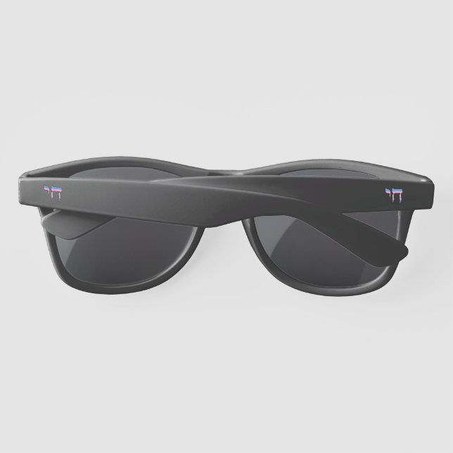 Trans Pride Flag Chai Sunglasses (Back)