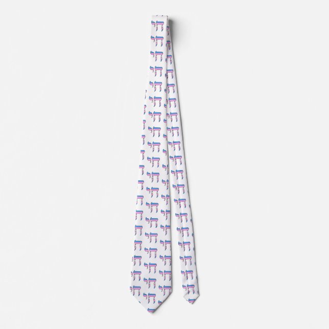 Trans Pride Flag Chai Tie (Front)