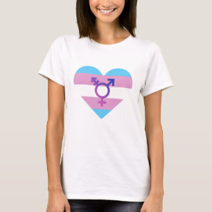 Trans Pride Flag Heart T-Shirt