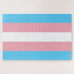 Trans Pride Flag Jigsaw Puzzle
