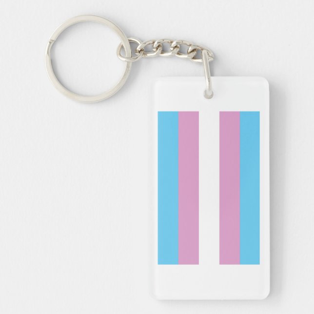 Trans Pride Flag Key Ring (Front)