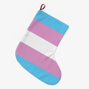Trans Pride Flag Large Christmas Stocking