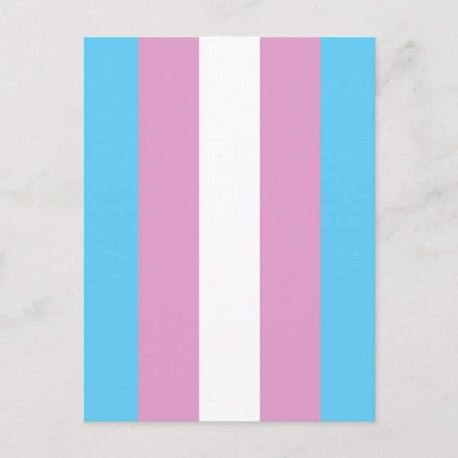 Trans Pride Flag Postcard (Front)