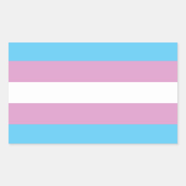 Trans Pride Flag Rectangular Sticker (Front)